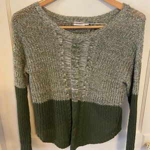 Open Back Green Sweater M